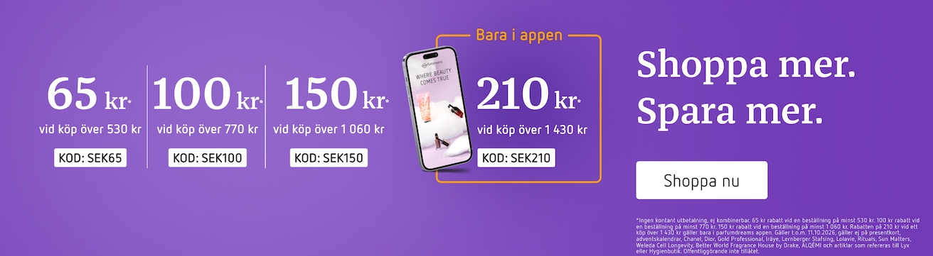 Bevis på kupong - Parfumdreams - Rabattkod: [[210 kr]] i appen vid köp över 1 430 kr för appanvändare
