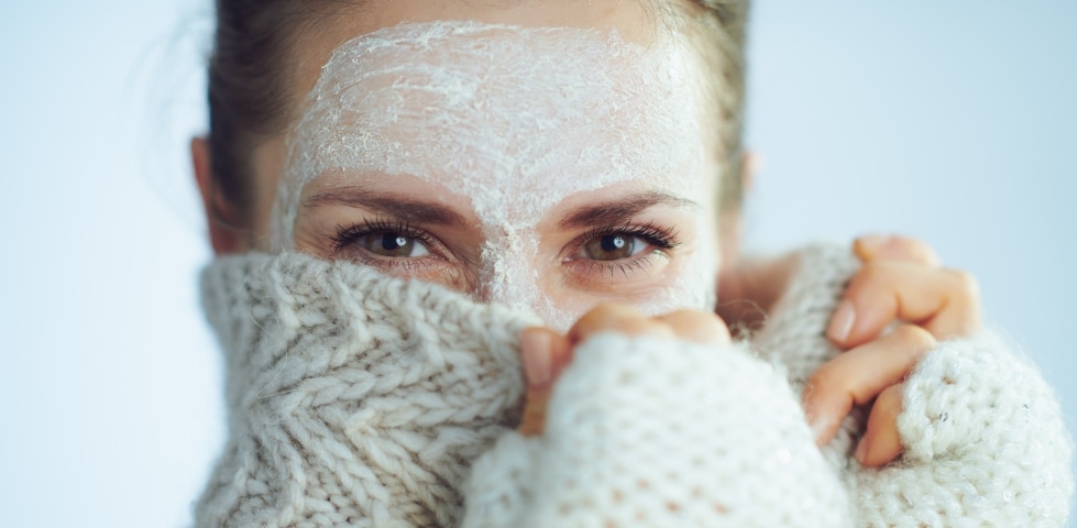 Face care for dry skin in winter