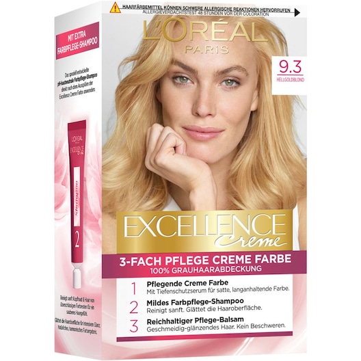 L’Oréal Paris Indsamling Excellence 3-Fold Care Cream Color 9.3 Lys gyldenblond 1 Stk.
