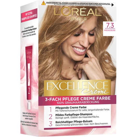 L’Oréal Paris Coloration Excellence 3-Fach Pflege Creme Farbe Haarfarbe Damen 1 ct