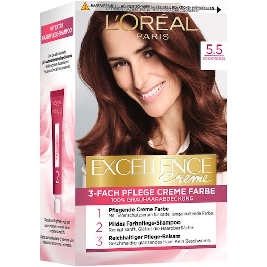 L’Oréal Paris Indsamling Excellence 3-Fold Care Cream Color 5.5 Chokoladebrunt 1 Stk.
