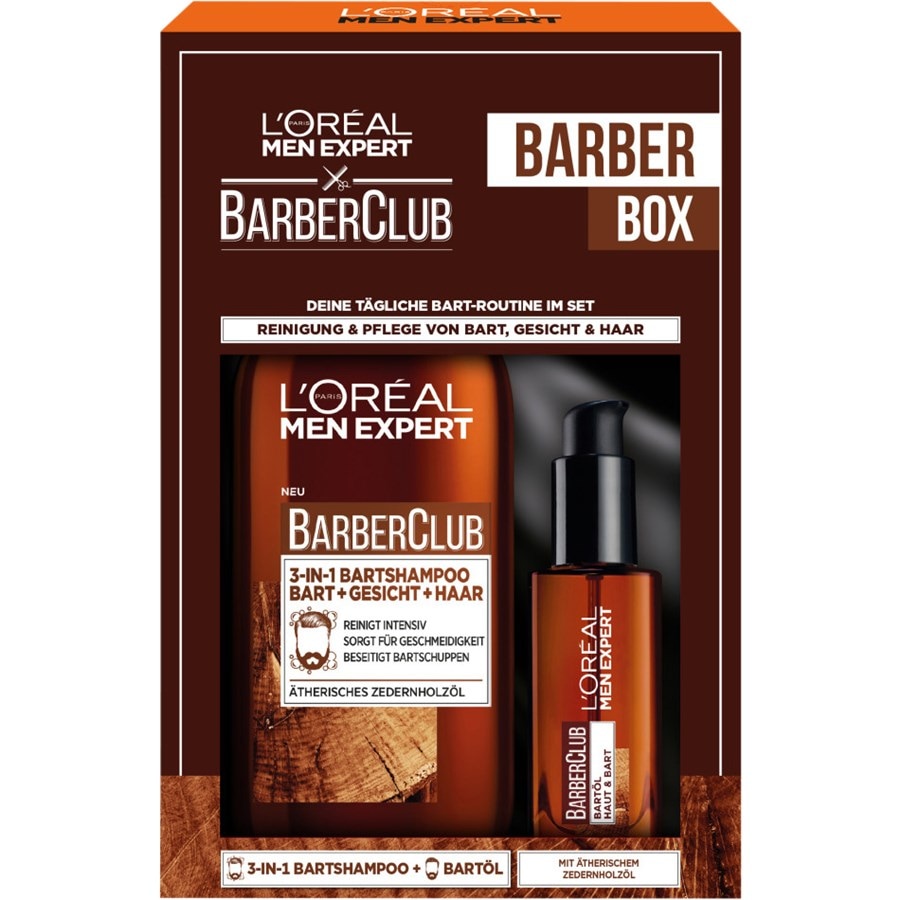 L’Oréal Paris Men Expert Barber Club Geschenkset 3-in-1 Bartshampoo 200 ml + Bartöl 30 ml / 1 Stk.