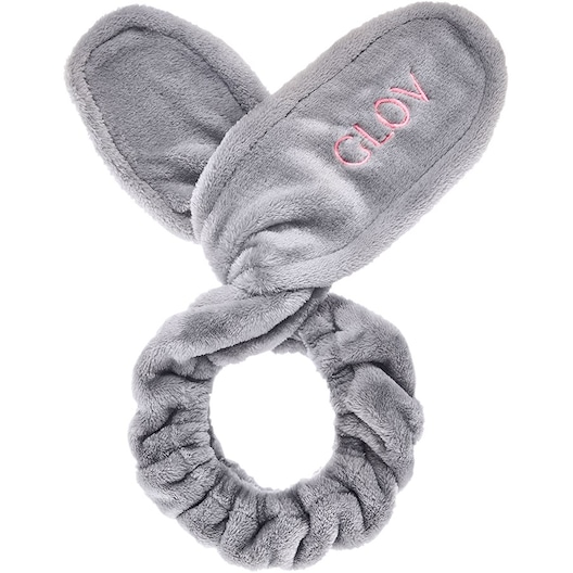 Photos - Hair Product Glov Bunny Ears make-up headband and hair tie Headband Grey Terry products 