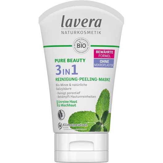 lavera Pure Beauty 3in1 Reinigung Peeling Maske Gesichtspeeling