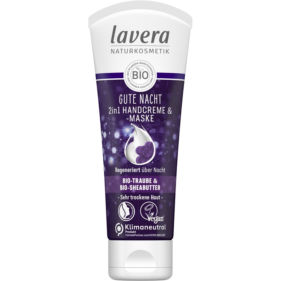 Lavera Cura delle mani Crema notte per le mani e maschera 2 in 1