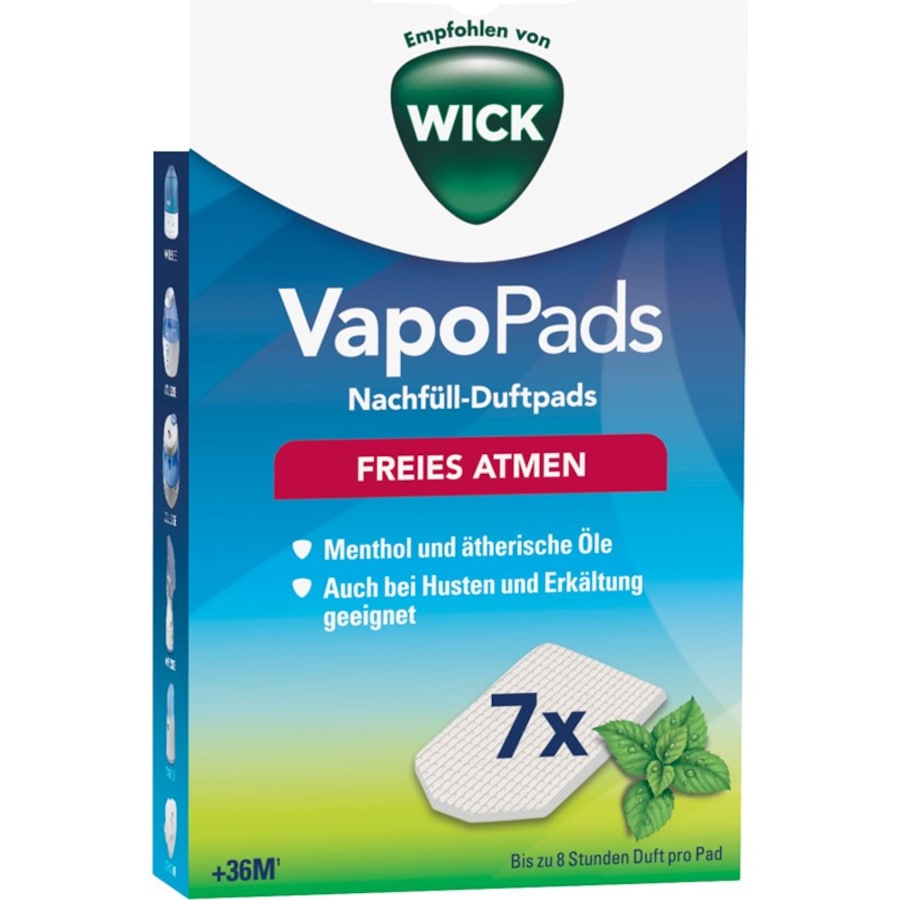 WICK Umidificatore Vapo Pads Menthol Refill