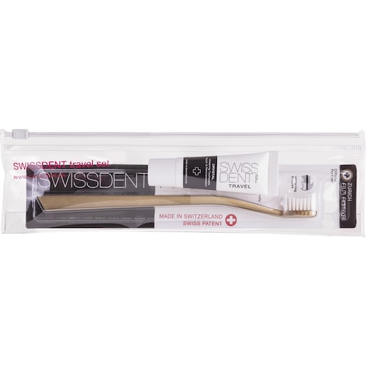 Swissdent Pleje Sets Travel Set Crystal Whitening-tandpasta Repair & Remineralisation RDA 14 10 ml + Professional Whitening Toothbrush Gold