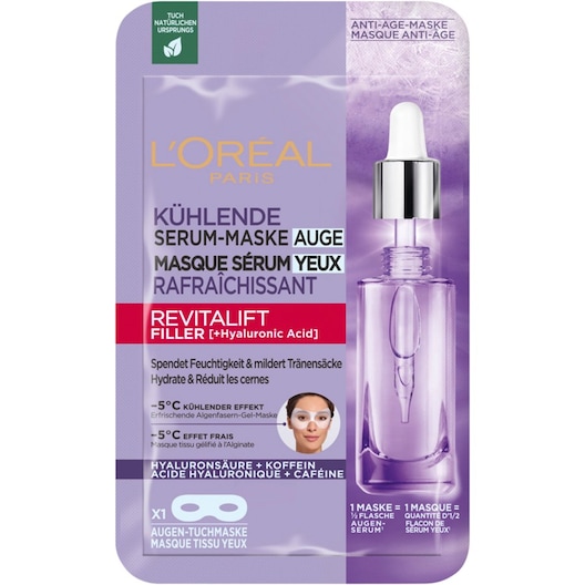 L’Oréal Paris Revitalift Filler kühlende Augen Serum-Maske Augenpflege Damen