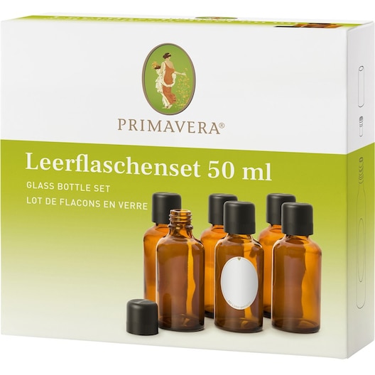 PRIMAVERA Aromatherapie Ätherische Öle Leerflaschenset 6 x 50 ml Braunglasflaschen 1 Stk. (10,90 € / 1 Stk.) 504434
