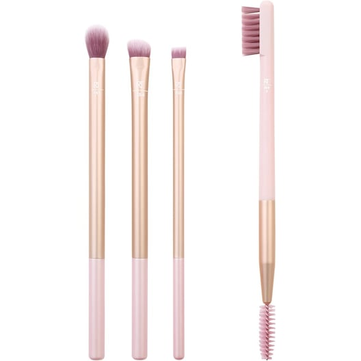 Real Techniques Makeup Brushes Eye Natural Beauty Tapered Shadow Brush 355 + Brow Highlighter 354 Flat Liner 326 Duo RT 353 Fine Point Tweezer 1 Stk.