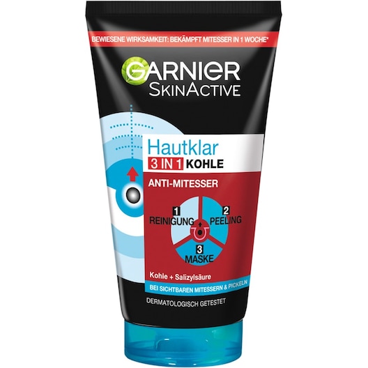 GARNIER Skin Active 3 in 1 Anti-Mitesser mit Kohle Reinigungsgel Damen