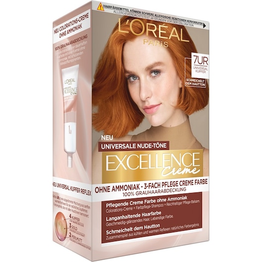 L’Oréal Paris Kollektion af hårfarver Excellence Creme Universal Nude Shades 7UC Kobber 1 Stk. (57,00 kr / 1 stk.)