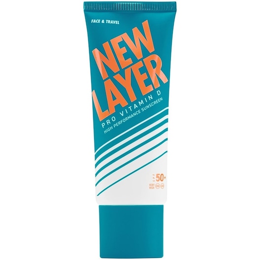 NEW LAYER Solpleje Sun Cream High Performance Face & TravelPro Vitamin D Sunscreen SPF 50+ 75 ml (2.213,00 kr / 1 l)