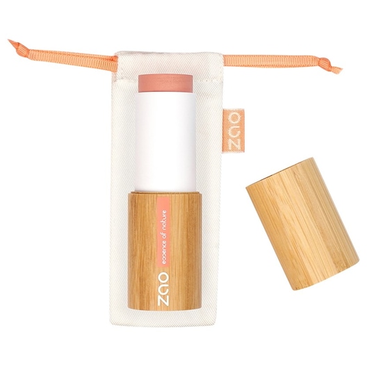zao Ansigt Rouge & Highlighter Blush Stick 843 Pearly Coral 10 g