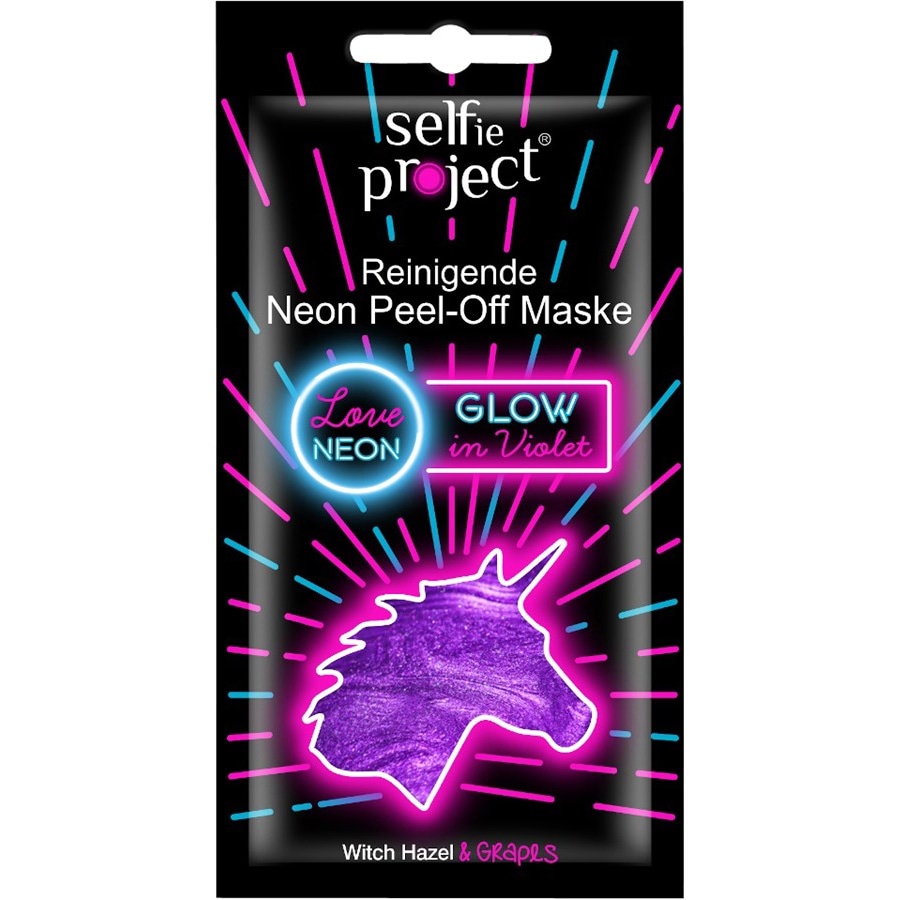 Selfie Project Maschere Peel-Off #Glow In Violet Maschera detergente peel off al neon