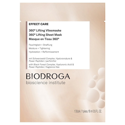 Biodroga Effect Care 360° løftende fleece-maske Fugtighedsmasker Female 16 ml