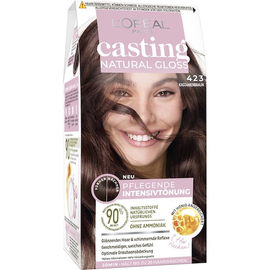 L’Oréal Paris Indsamling Casting Natural Gloss Intensiv farvning 423 Kastanjebrunt 1 Stk.