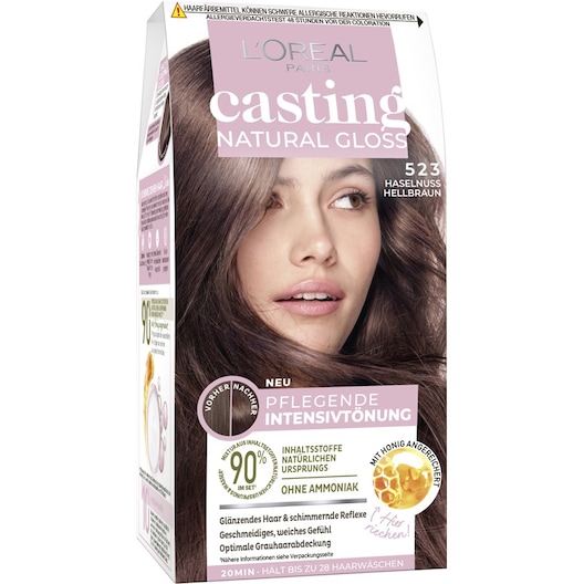 L’Oréal Paris Indsamling Casting Natural Gloss Intensiv farvning 523 Hasselnød lysebrun 1 Stk.