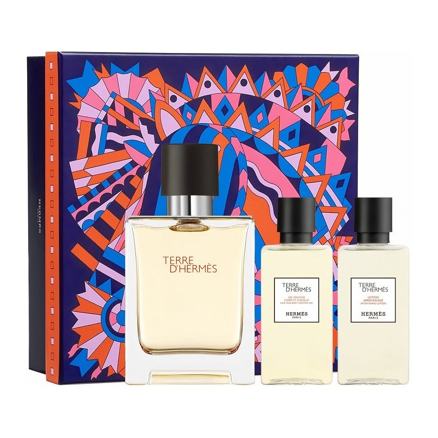 Hermès Terre d’Hermès Geschenkset Eau de Toielette Spray 50 ml + Shower Gel 40 ml + Aftershave 40 ml / 1 Stk.