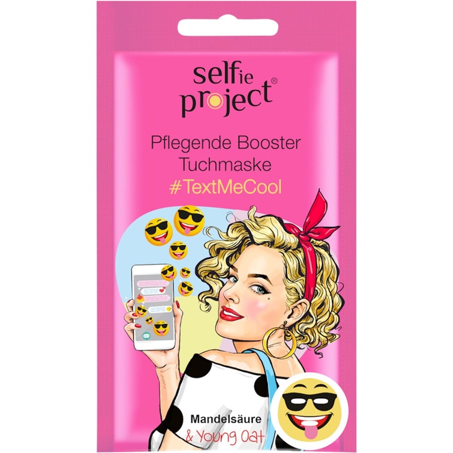 Selfie Project Maschere di stoffa #TextMeCool Maschera booster in tessuto idratante