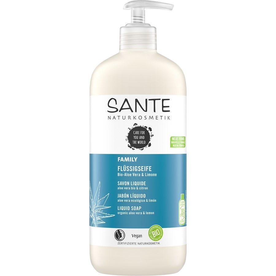 Sante Naturkosmetik Cura delle mani Sapone liquido aloe vera biologica e lime