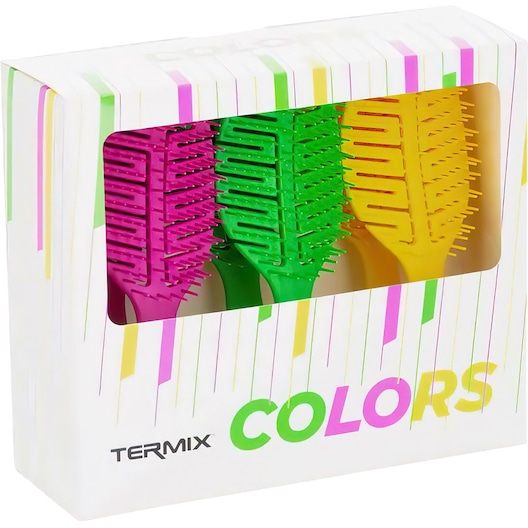 TERMIX Børster & kamme Detangling børster Color Hair Brush 6-Pack 2 Hairbrushes Green Fluor + Yellow 6 Stk.