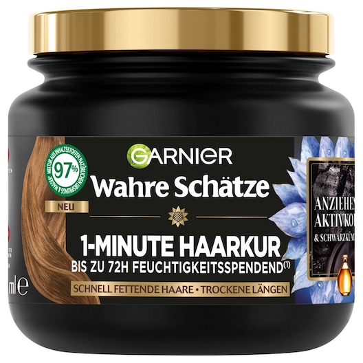 GARNIER Anziehende Aktivkohle & Schwarzkümmelöl 1-Minuten Haarkur Damen