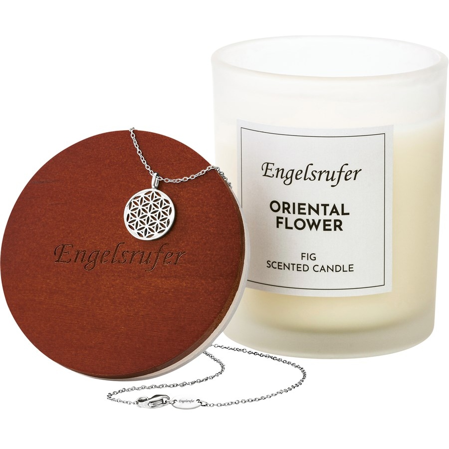 Engelsrufer Candele profumate Candela decorativa Fiore orientale con catena Fiore della vita