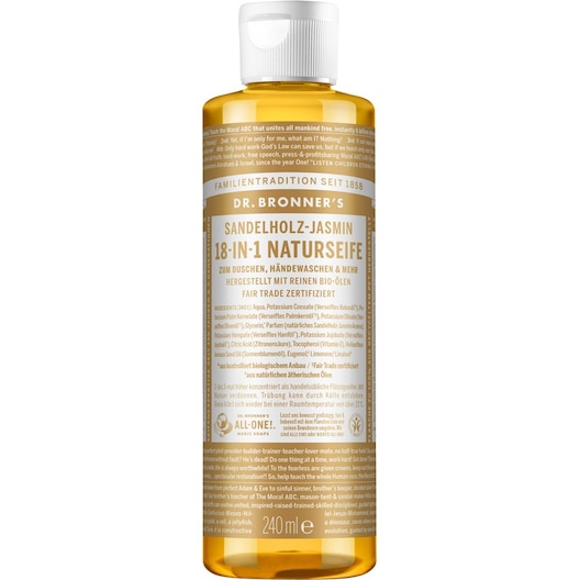 Dr. Bronner's Flydende sæbe Sandeltræ Jasmin 18-1 Natursæbe Unisex 240 ml