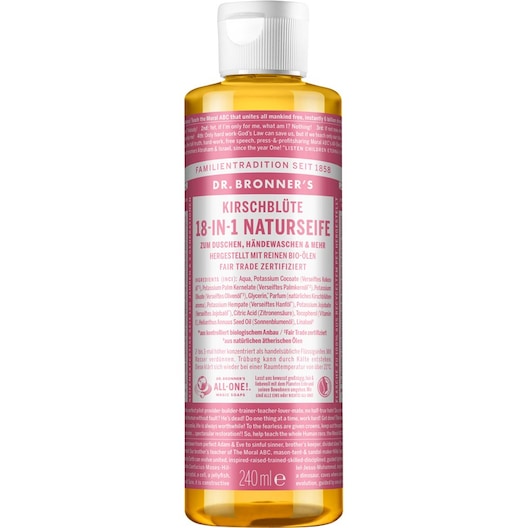 Dr. Bronner's Flüssigseife Kirschblüte 18-1 Naturseife Unisex 240 ml