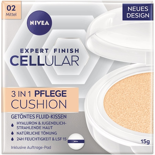 NIVEA Make-up Hyaluron Cellular Expert Finish 3in1 Pflege Cushion Foundation Damen