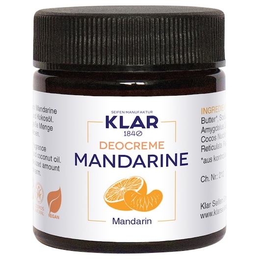 Klar Seifen Feste Deocreme Mandarine Deodorants Unisex 30 ml