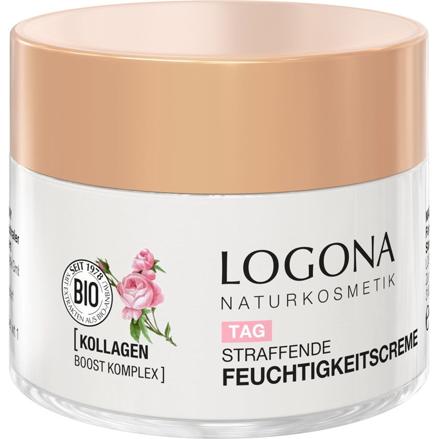 Logona Trattamento giorno Estratto di rosa e di semi di mela biologici Idratante rassodante Moisture Lift