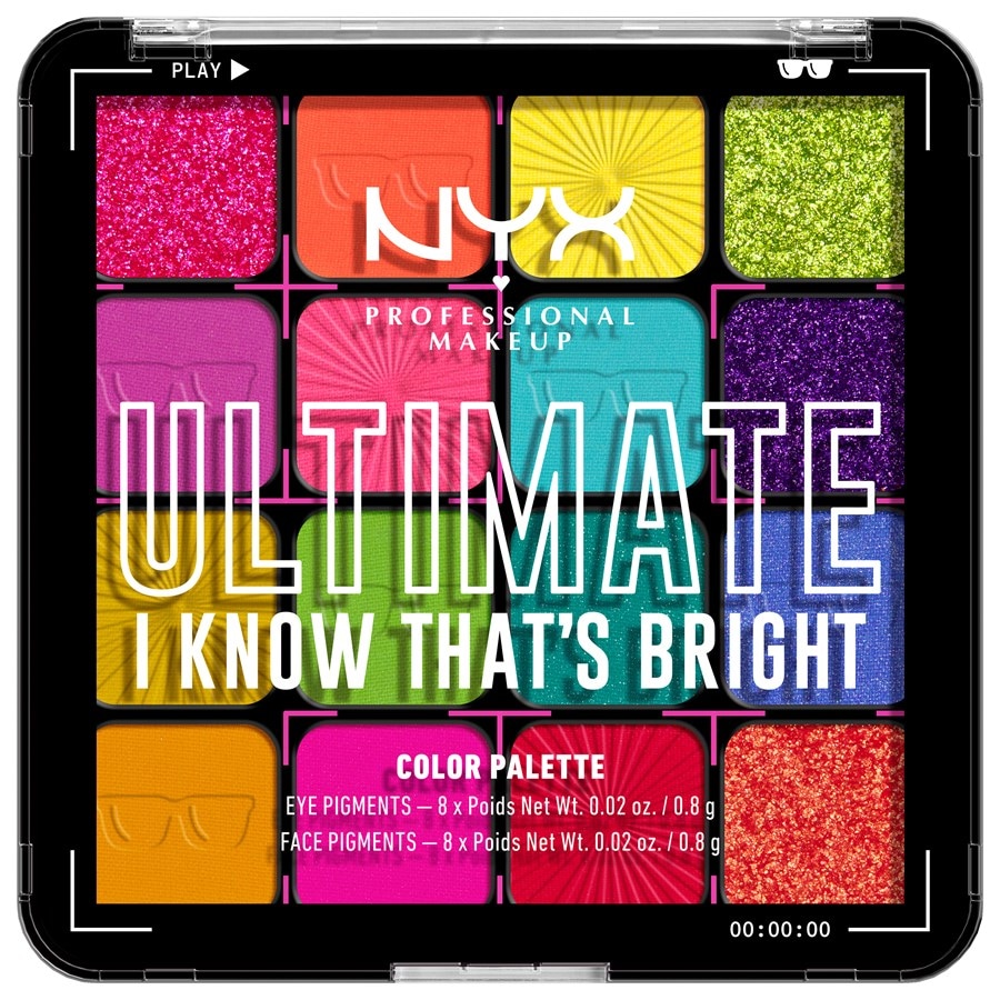 NYX Professional Makeup Ombretto Ultimate Shadow Palette I Know That's Bright