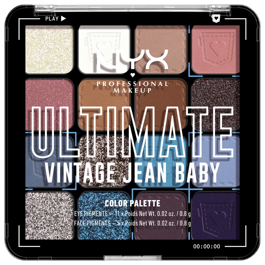 NYX Professional Makeup Ombretto Ultimate Shadow Palette Vintage Jean Baby