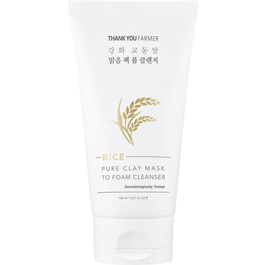 Thank You Farmer Pulizia Rice Pure Clay Mask to Foam Cleanser