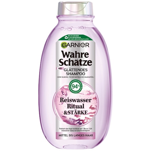 GARNIER Wahre Schätze Reiswasser Ritual & Stärke Glättendes Shampoo Damen 250 ml