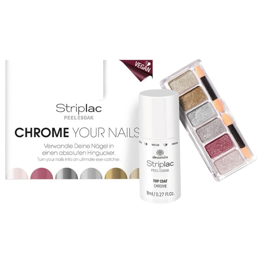 Alessandro Striplac Peel Or Soak Sets Chrome Set