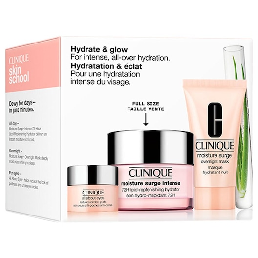 Clinique Hudpleje Fugtighedspleje Gavesæt Moisture Surge™ Intense 72H Lipid-Replenishing Hydrator 50 ml + Moisture Surge™ Overnight Mask 30 ml + All About Eyes™ 5 ml 1 Stk. (350,00 kr / 1 stk.)