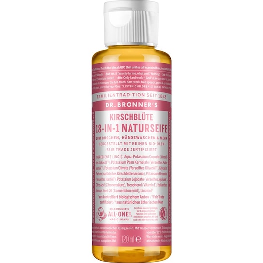 Dr. Bronner's Flydende sæbe Kirsebærblomst 18-i-1 naturlig Unisex 120 ml