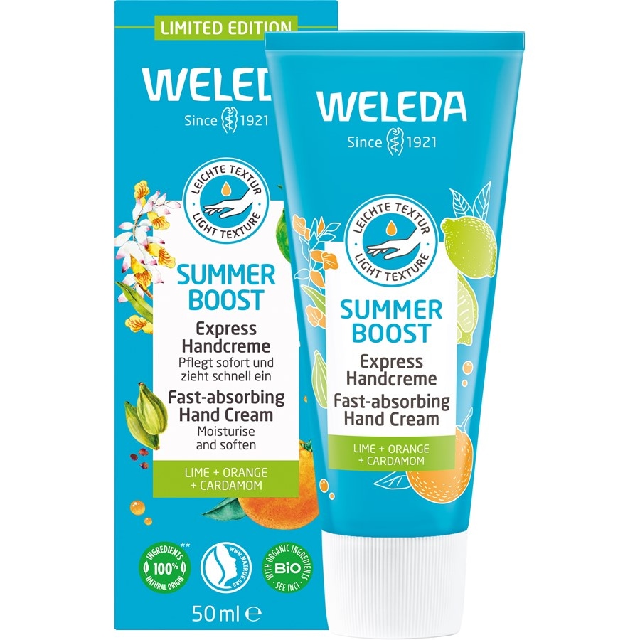 Weleda Cura delle mani e dei piedi Crema mani Summer Boost Express