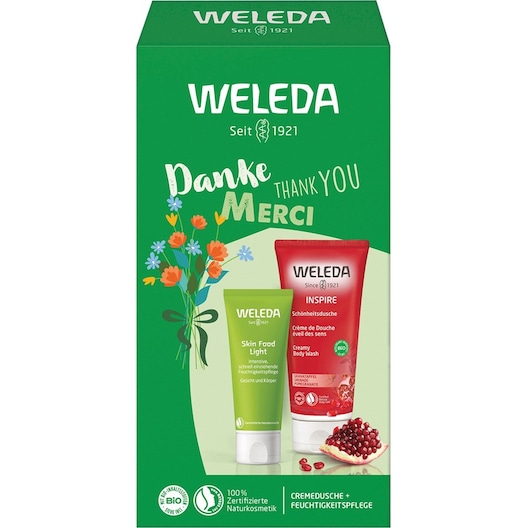 Weleda Kropspleje Lotions Tak-gave sæt Inspire Beauty Shower Granatæble 200 ml + Skin Food Light 30 1 Stk.