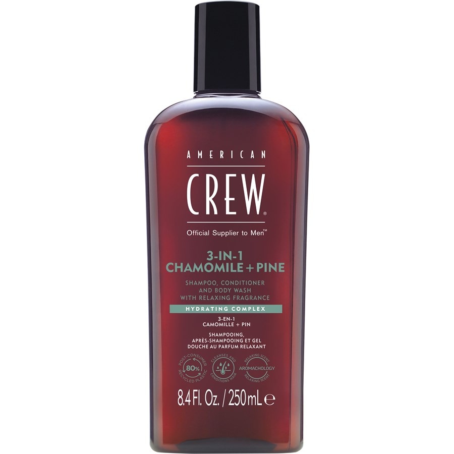 American Crew Cura dei capelli e del corpo 3-in-1 Chamomile + Pine Shampoo Conditioner and Body Wash