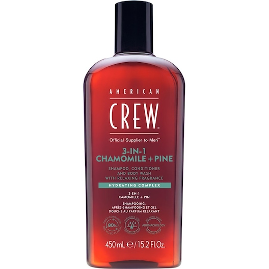 American Crew Hårpleje Hair & Body 3-in-1 Chamomile + Pine Shampoo, Conditioner and Wash 450 ml