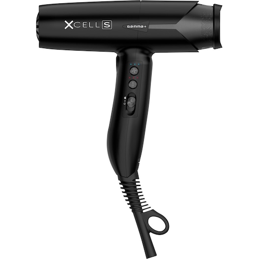 GAMMA+ Hårtørrere Xcell S Black - ultralet med digital motor og ionteknologi Unisex