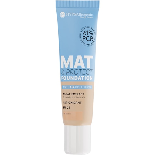 L’Oréal Paris Ansigtsmakeup Foundation Mat & Protect 04 Peach 30 g (1.644,00 kr / 1 kg)