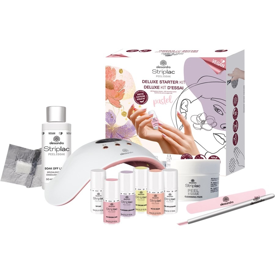 Alessandro Striplac Peel Or Soak Sets Starter Kit Deluxe Pastel