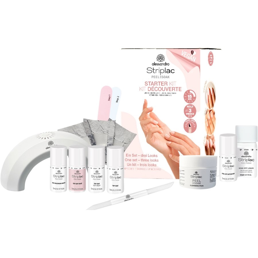 Alessandro Striplac Peel Or Soak Sets Starter Kit Natural Nails