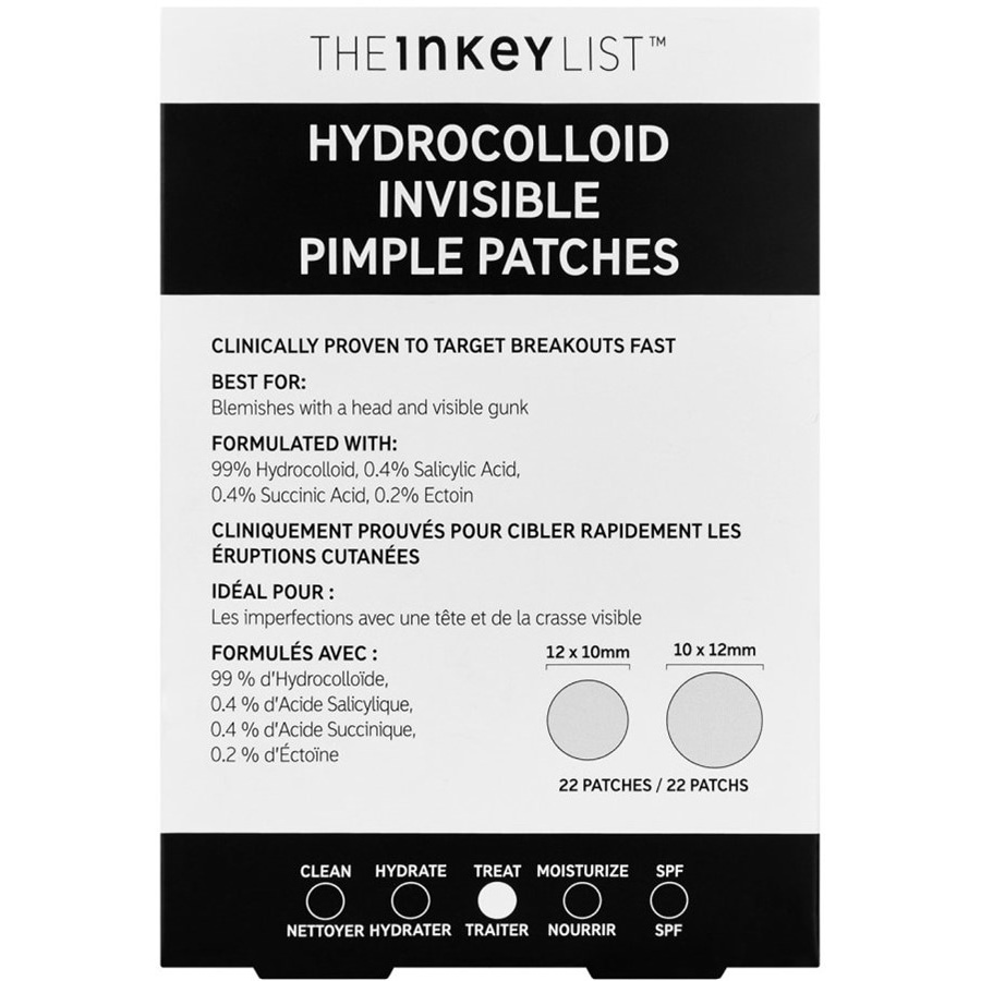 The INKEY List Cura e pulizia dei pori Cerotti invisibili per brufoli idrocolloidali