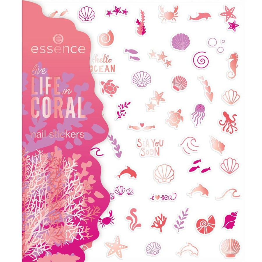 Essence live LIFE in CORAL Adesivi per unghie